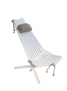 Ecochair pin blanc huilé Ecofurn sans coussin