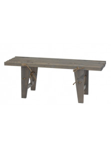 Ecobench 120 cm en pin Gris Ecofurn