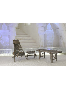 Gamme ecofurn Ecochair, Ecobench et lilli en pin gris