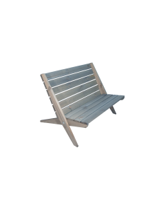 Chaise Granny Double Ecofurn pin gris huilé