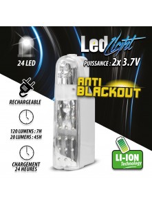 Lampe de secours rechargeable 24 LED - DLET55-4400LI