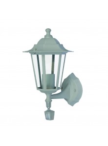 Applique montante blanc - E27 - 60W avec détecteur