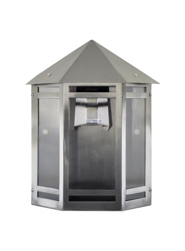 Demi Applique Inox 60 W - E27 Demi Applique Inox 60 W - E27
