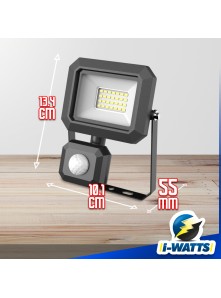 Spot LED 20 W - 1600 Lumens avec détecteur