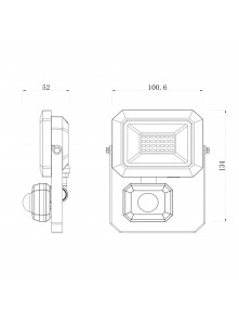 Spot LED 20 W - 1600 Lumens avec détecteur