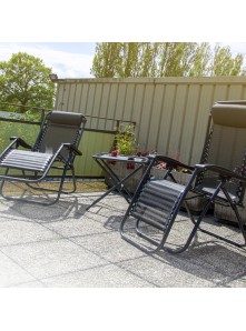 Lot 2 transats et table de Jardin
